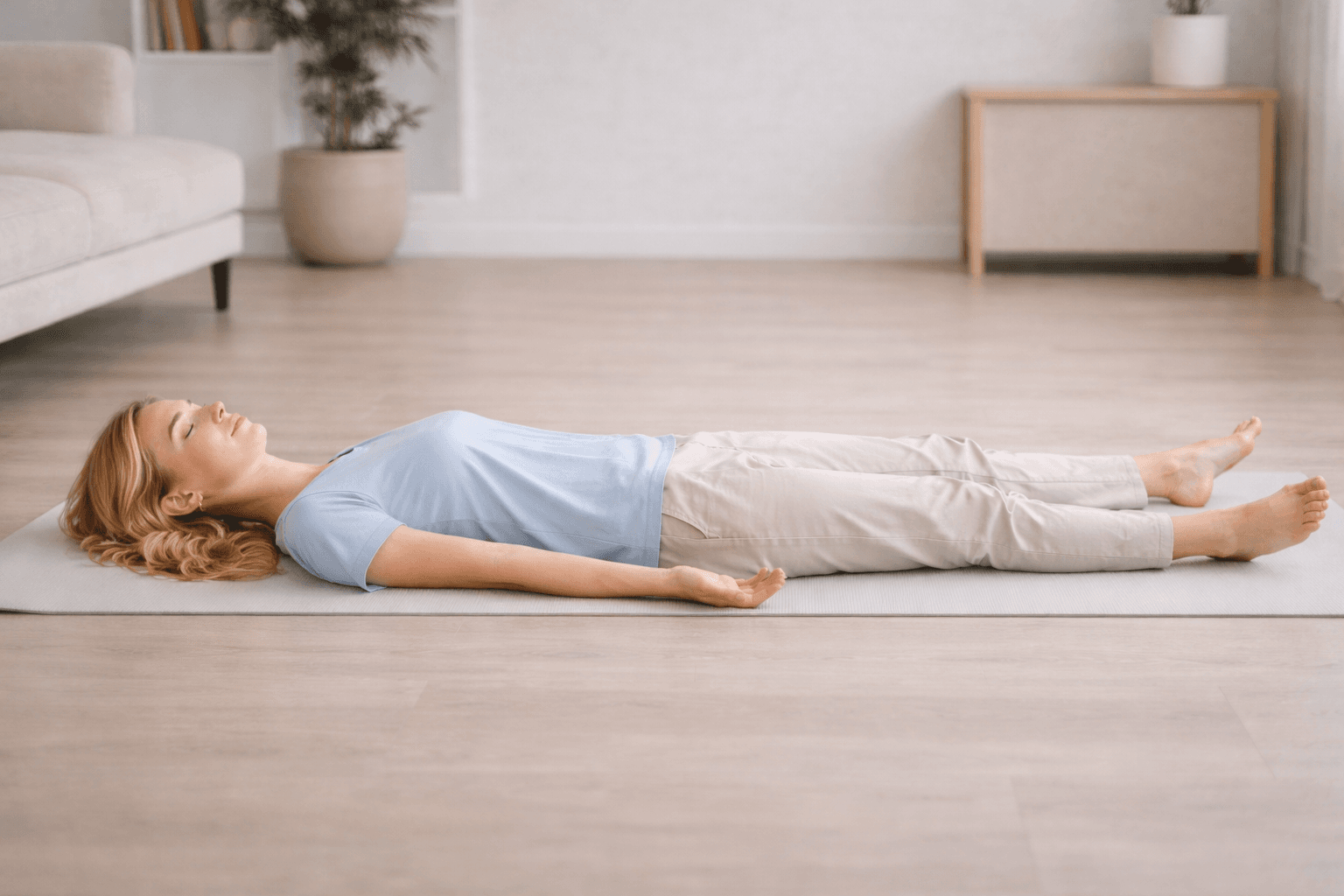 Savasana or supported reclined rest